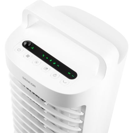 Sencor - Climatizador móvil con pantalla LED 3en1 45W/230V blanco + mando a distancia