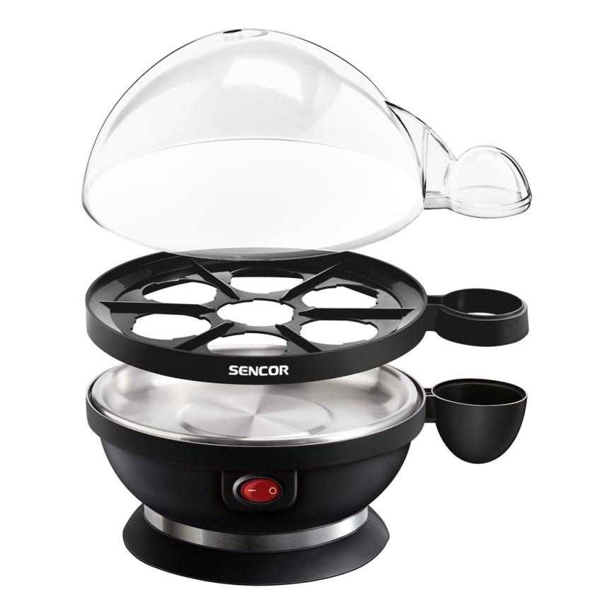 Sencor - Cocedor de huevos 320-380W/230V negro