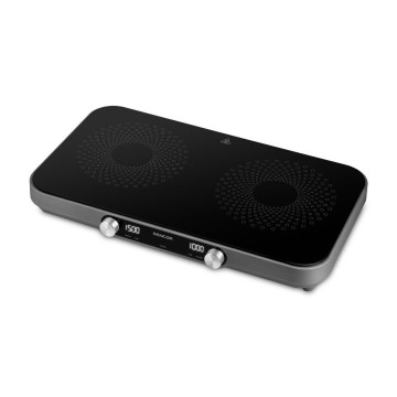 Sencor - Cocina vitrocerámica de dos placas con pantalla LCD 3500W/230V