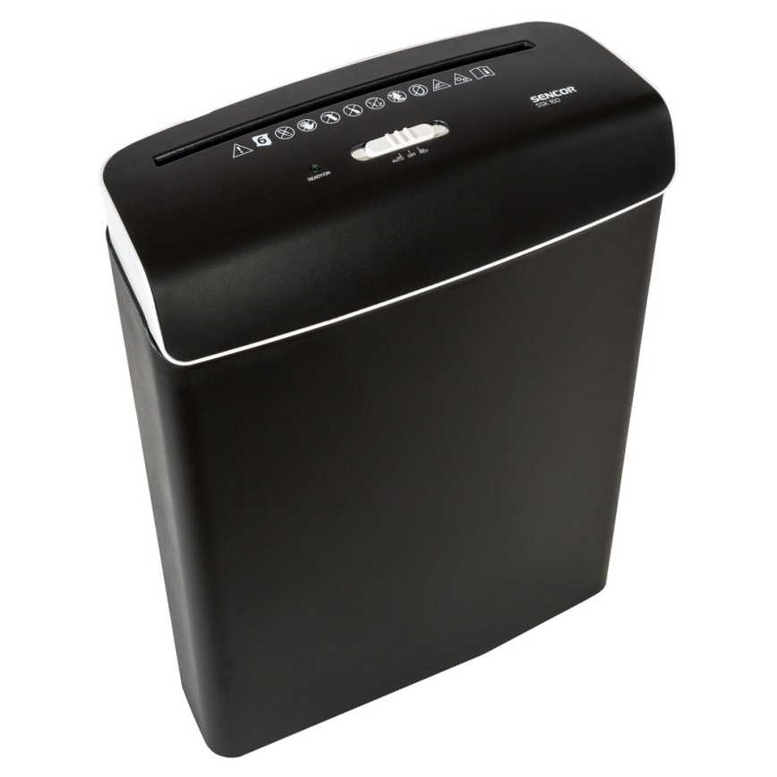 Sencor - Destructora de papel A4 volumen 7 l 230V negro