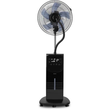 Sencor - Enfriador de aire con un pulverizador de agua 90W/230V negro + control remoto