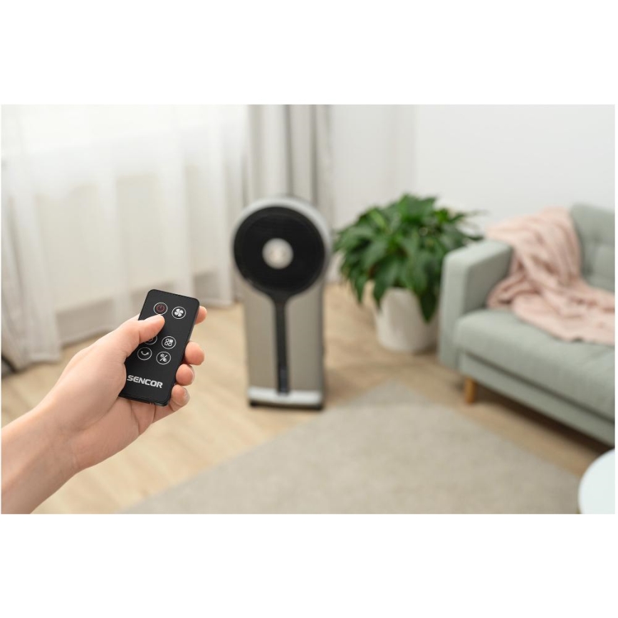 Sencor - Enfriador de aire móvil 3 en 1 110W/230V plata/negro + mando a distancia