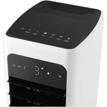 Sencor - Enfriador de aire portátil inteligente 60W/230V Wi-Fi blanco + control remoto