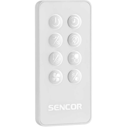 Sencor - Enfriador de aire portátil inteligente 60W/230V Wi-Fi blanco + control remoto