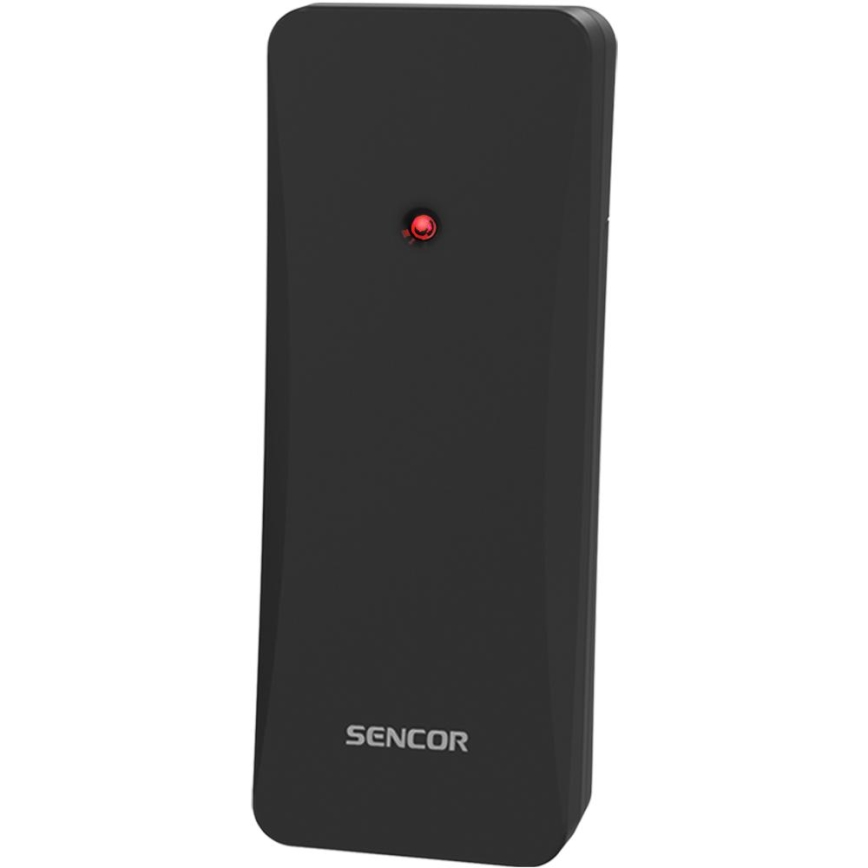 Sencor - Estación meteorológica con pantalla LCD a color 3xAAA + 2xAA negra