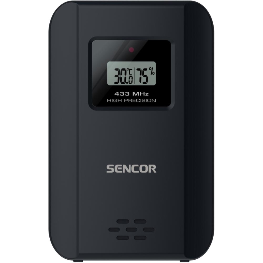 Sencor - Estacion meteorologica Con pantalla LCD a color y despertador 3xAAA + 2x AA negro