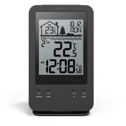 Sencor - Estación meteorológica con sensor flotante inalámbrico para piscina 2xAA + 2xAA IPX7