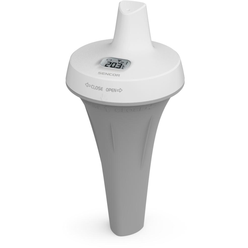 Sencor - Estación meteorológica con sensor flotante inalámbrico para piscina 2xAA + 2xAA IPX7