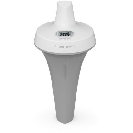 Sencor - Estación meteorológica con sensor flotante inalámbrico para piscina 2xAA + 2xAA IPX7