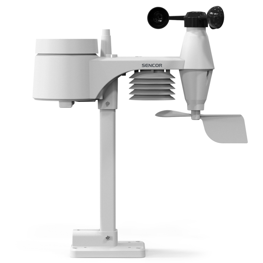 Sencor - Estación meteorológica profesional con pantalla LCD y despertador 1xCR2032 + 3xAA