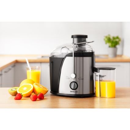 Sencor - Extractor de zumos 400W/230V cromo mate/negro