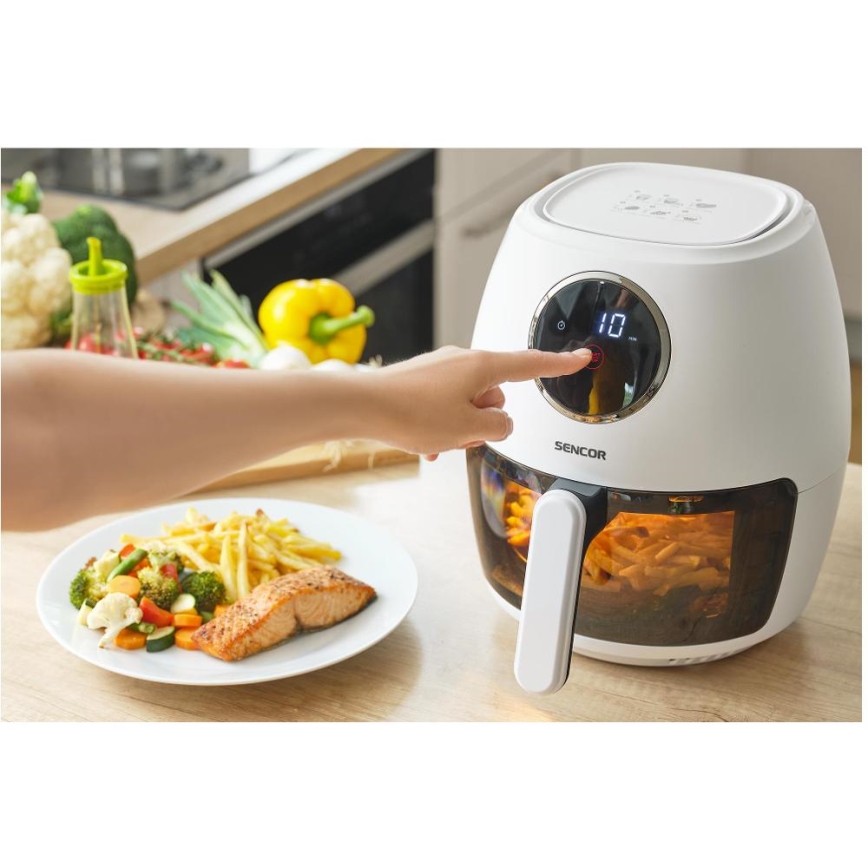 Sencor - Freidora de aire 3,5 l 1300 W/230 V blanca