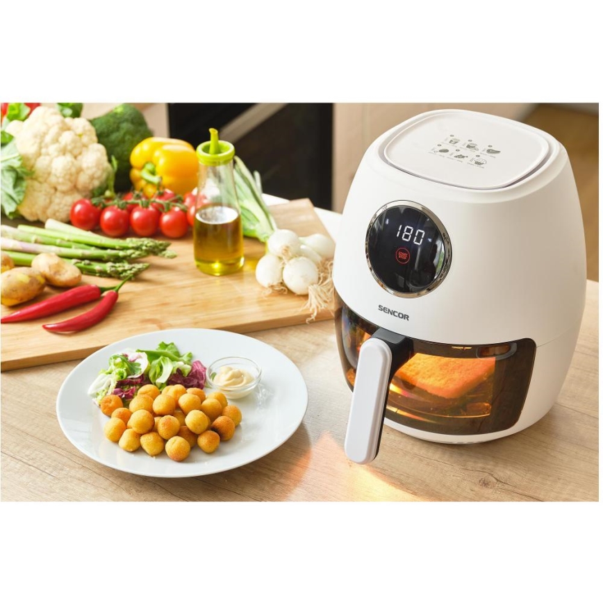 Sencor - Freidora de aire 3,5 l 1300 W/230 V blanca