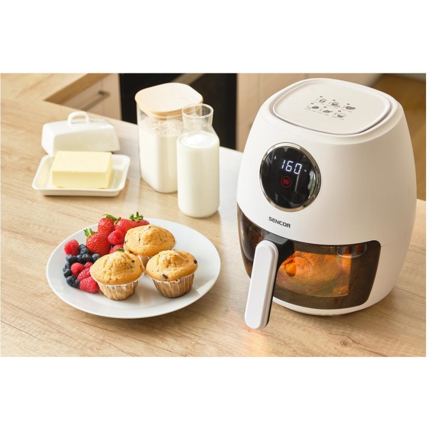Sencor - Freidora de aire 3,5 l 1300 W/230 V blanca