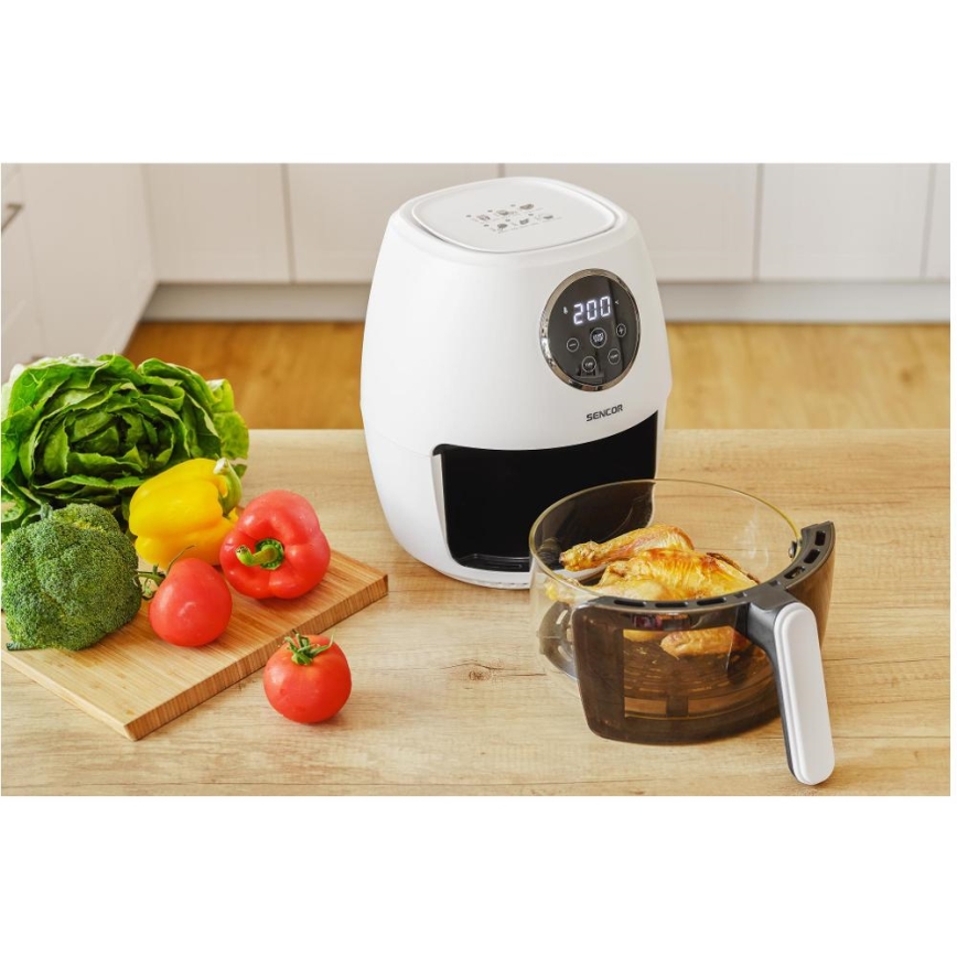 Sencor - Freidora de aire 3,5 l 1300 W/230 V blanca