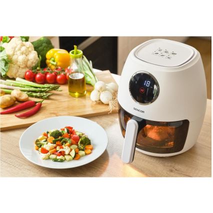 Sencor - Freidora de aire 3,5 l 1300 W/230 V blanca