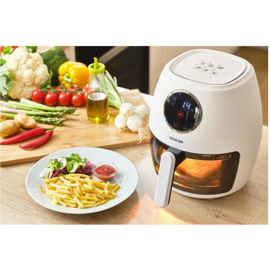 Sencor - Freidora de aire 3,5 l 1300 W/230 V blanca