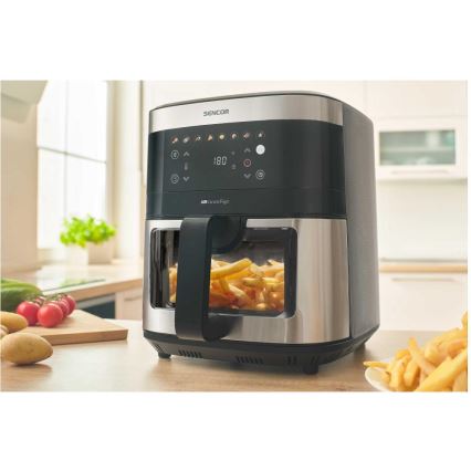 Sencor - Freidora de aire caliente 9 l 1700W/230V negra/cromo mate