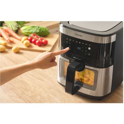 Sencor - Freidora de aire caliente 9 l 1700W/230V negra/cromo mate