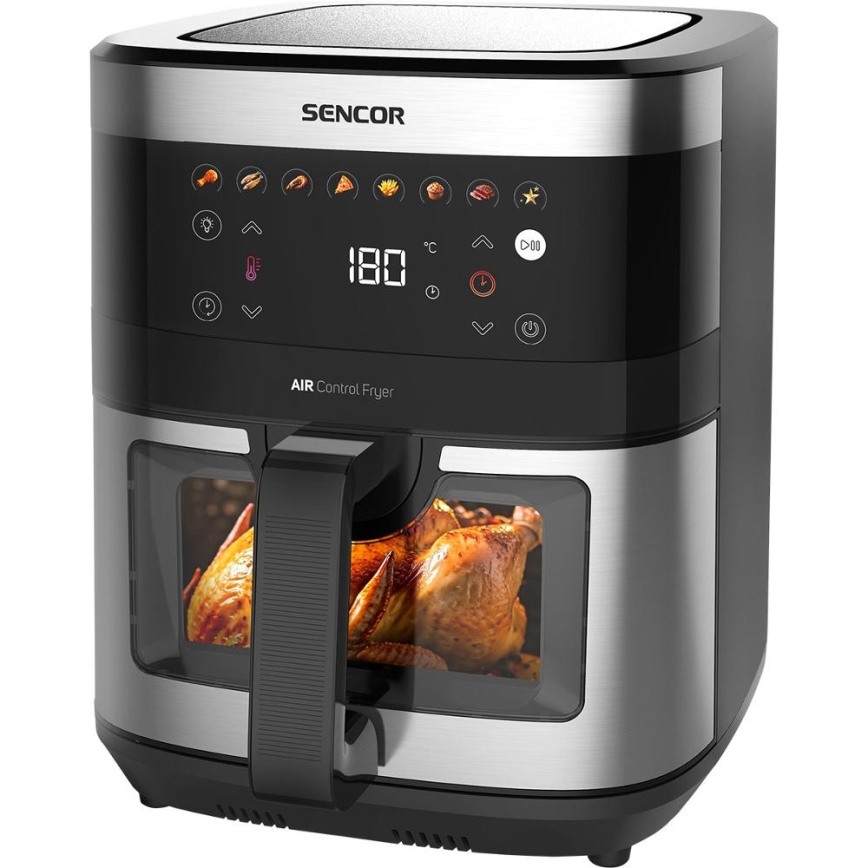 Sencor - Freidora de aire caliente 9 l 1700W/230V negra/cromo mate