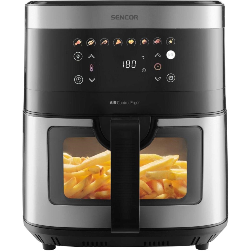 Sencor - Freidora de aire caliente 9 l 1700W/230V negra/cromo mate