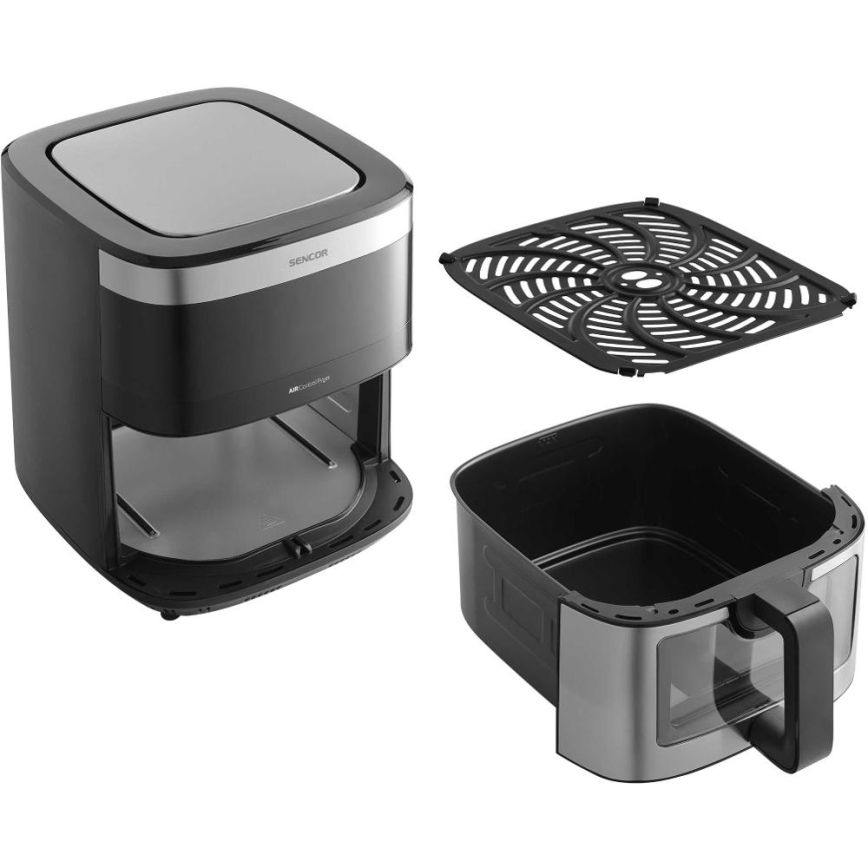 Sencor - Freidora de aire caliente 9 l 1700W/230V negra/cromo mate