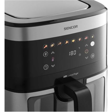 Sencor - Freidora de aire caliente 9 l 1700W/230V negra/cromo mate