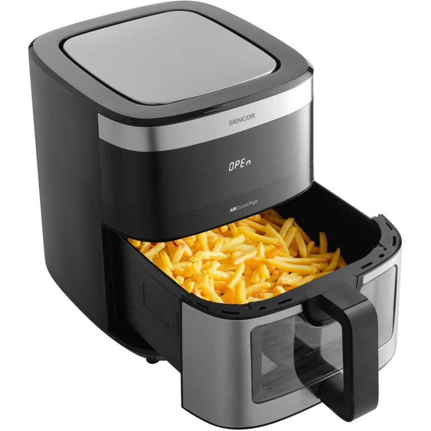 Sencor - Freidora de aire caliente 9 l 1700W/230V negra/cromo mate