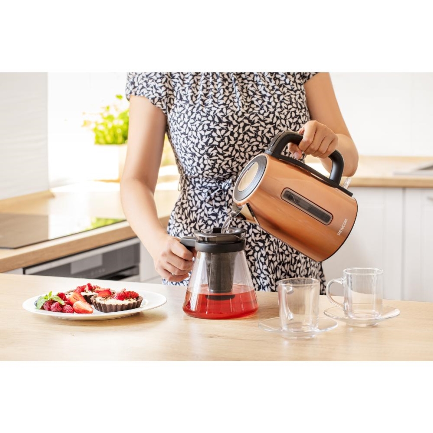 Sencor - Hervidor 1,7 l 2200W/230V cobre
