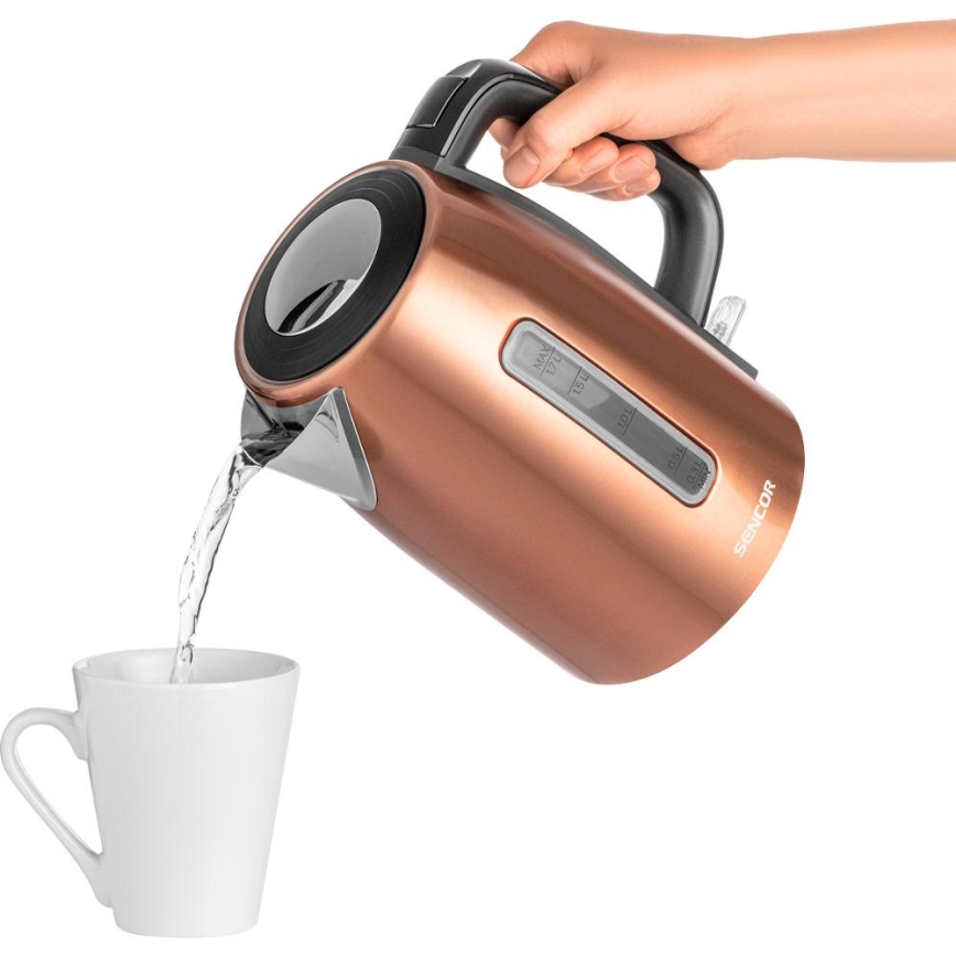 Sencor - Hervidor 1,7 l 2200W/230V cobre