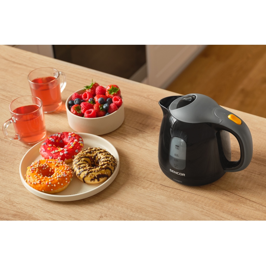 Sencor - Hervidor 1 l 1100W/230V negro/gris