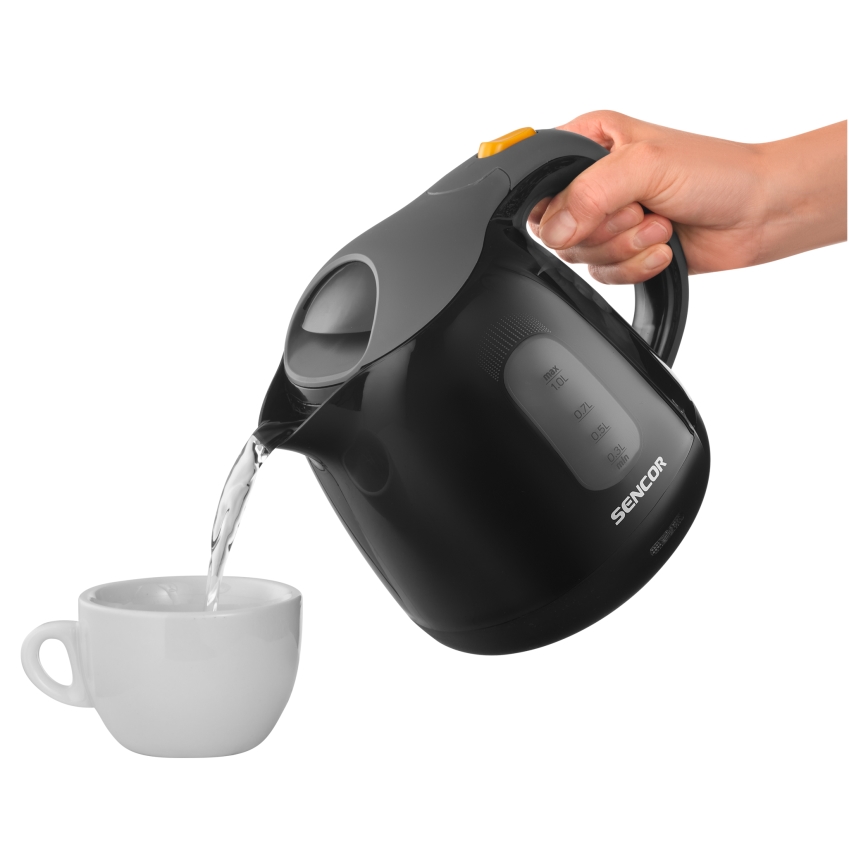 Sencor - Hervidor 1 l 1100W/230V negro/gris