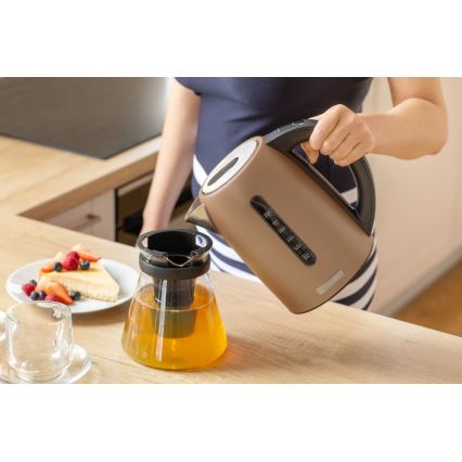 Sencor - Hervidor con termorregulación 1,7 l 2150W/230V marrón