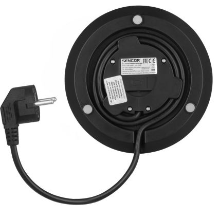 Sencor - Hervidor eléctrico con control de temperatura, 1,5 l, 2150 W/230 V, negro/oro rosa
