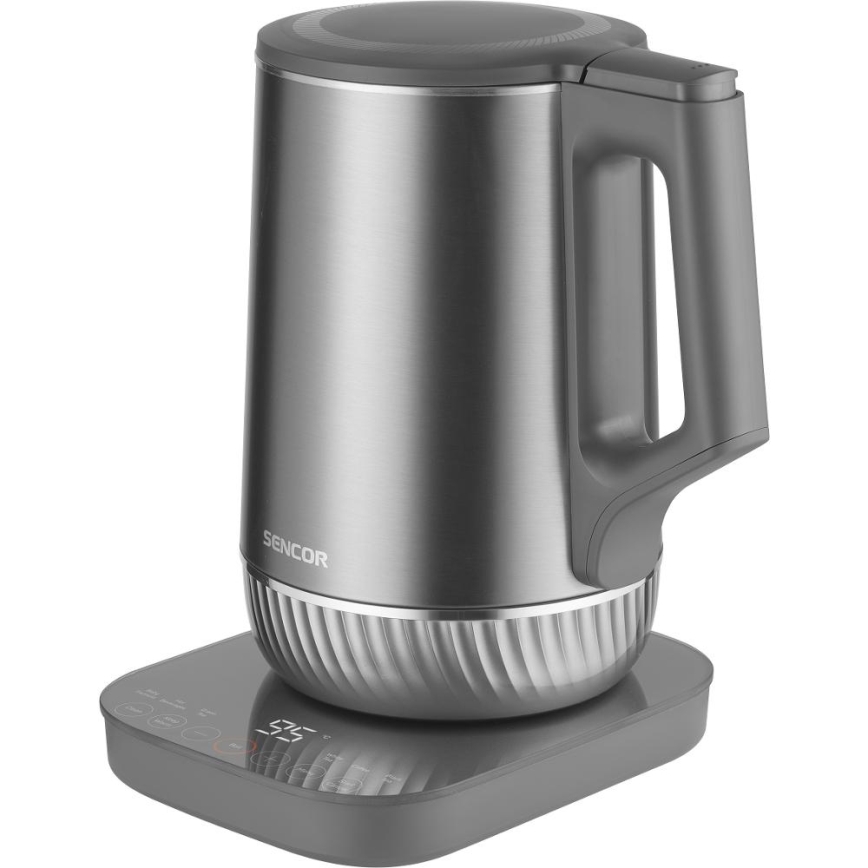 Sencor - Hervidor eléctrico con control de temperatura 1,7 l 1800W/230V acero inoxidable