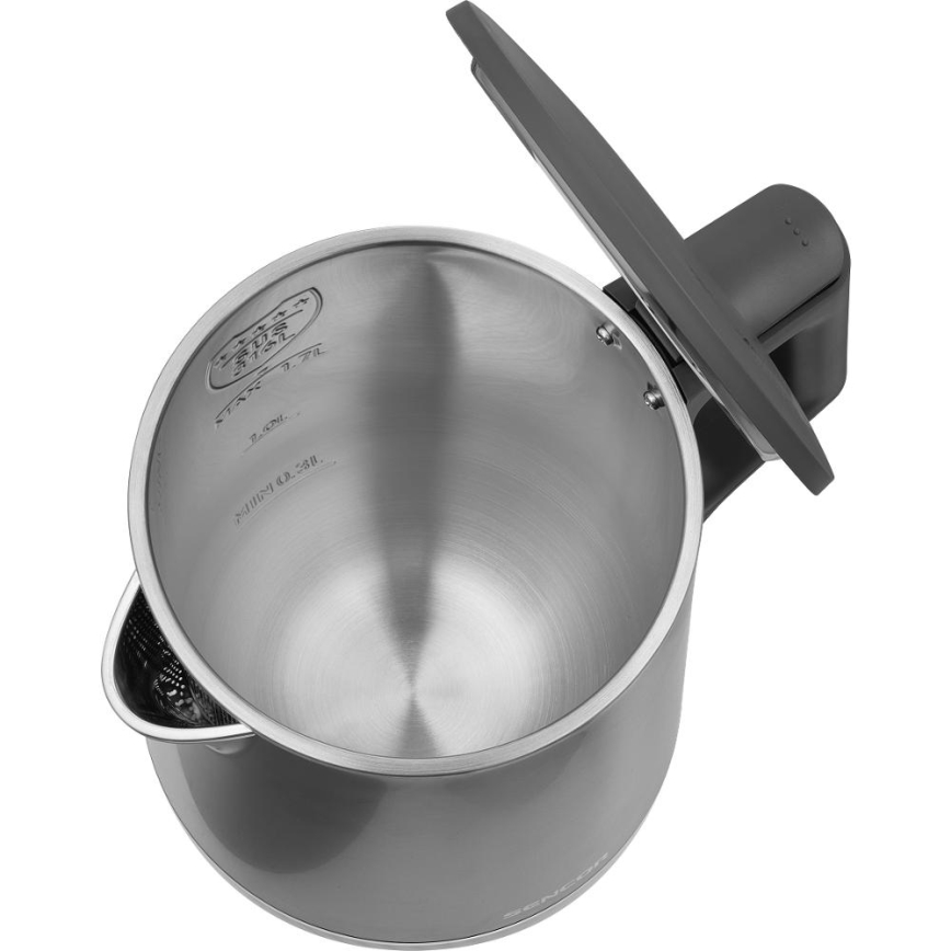 Sencor - Hervidor eléctrico con control de temperatura 1,7 l 1800W/230V acero inoxidable
