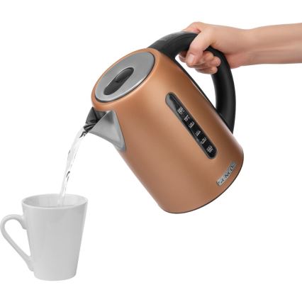 Sencor - Hervidor eléctrico con control de temperatura 1,7 l 2150 W/230 V acabado cobre