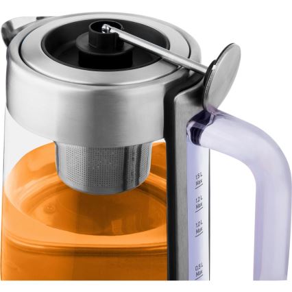 Sencor - Hervidor eléctrico con regulación de temperatura 1,5 l 1500W/230V acero inoxidable