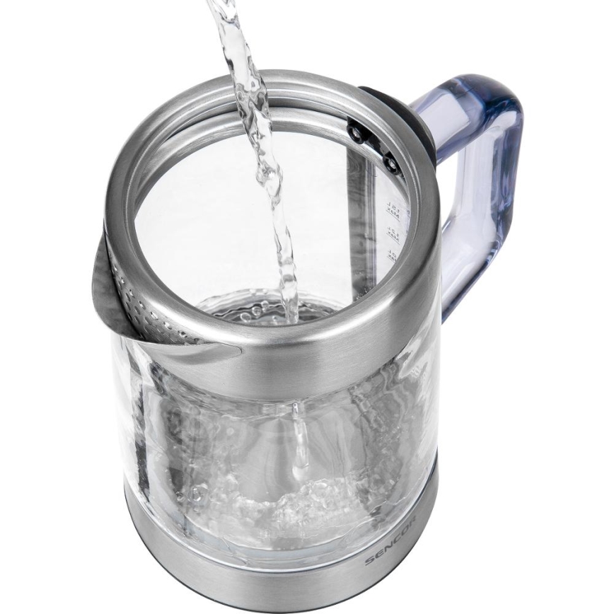 Sencor - Hervidor eléctrico con regulación de temperatura 1,5 l 1500W/230V acero inoxidable