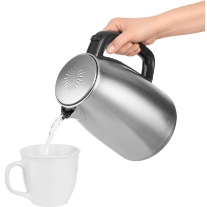 Sencor - Hervidor eléctrico con termorregulación 1,7 l 2200W/230V acero inoxidable