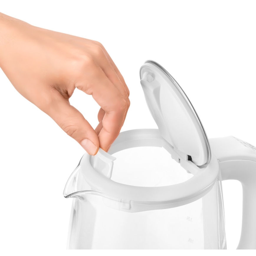 Sencor - Hervidor eléctrico con termorregulación 2 l 2200W/230V blanco