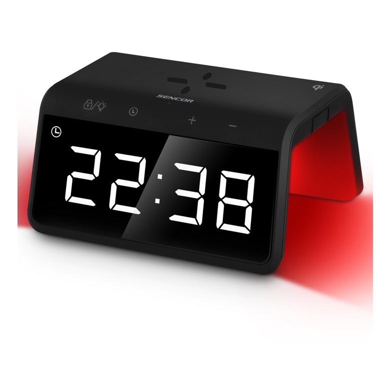 Sencor - LED RGB Reloj despertador con carga inalámbrica 10W/1xCR2032