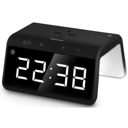 Sencor - LED RGB Reloj despertador con carga inalámbrica 10W/1xCR2032