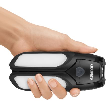 Sencor - Linterna de camping recargable con panel solar LED/3W/1600 mAh IPX4