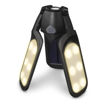 Sencor - Linterna de camping LED recargable con panel solar 3W/1600 mAh IPX4