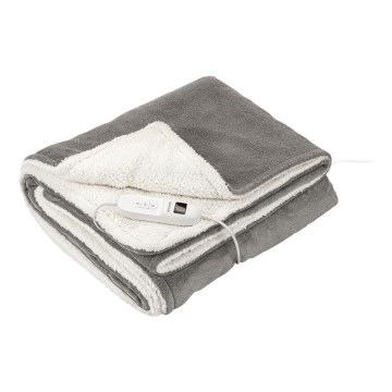 Sencor - Manta eléctrica térmica 160 W/230 V, 180 x 130 cm, gris