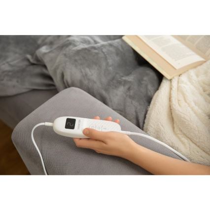 Sencor - Manta eléctrica térmica 160 W/230 V, 180 x 130 cm, gris