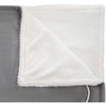 Sencor - Manta eléctrica térmica 160 W/230 V, 180 x 130 cm, gris