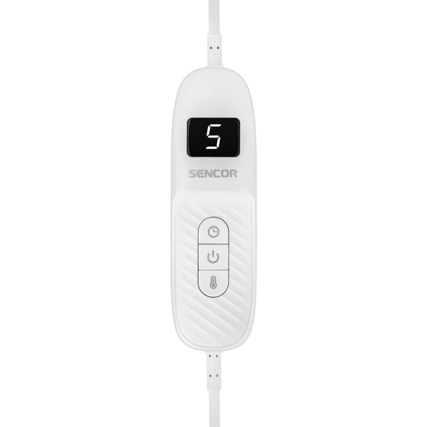 Sencor - Manta eléctrica térmica 160 W/230 V, 180 x 130 cm, gris