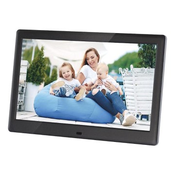 Sencor - Marco de fotos digital con altavoz 230V negro + mando a distancia